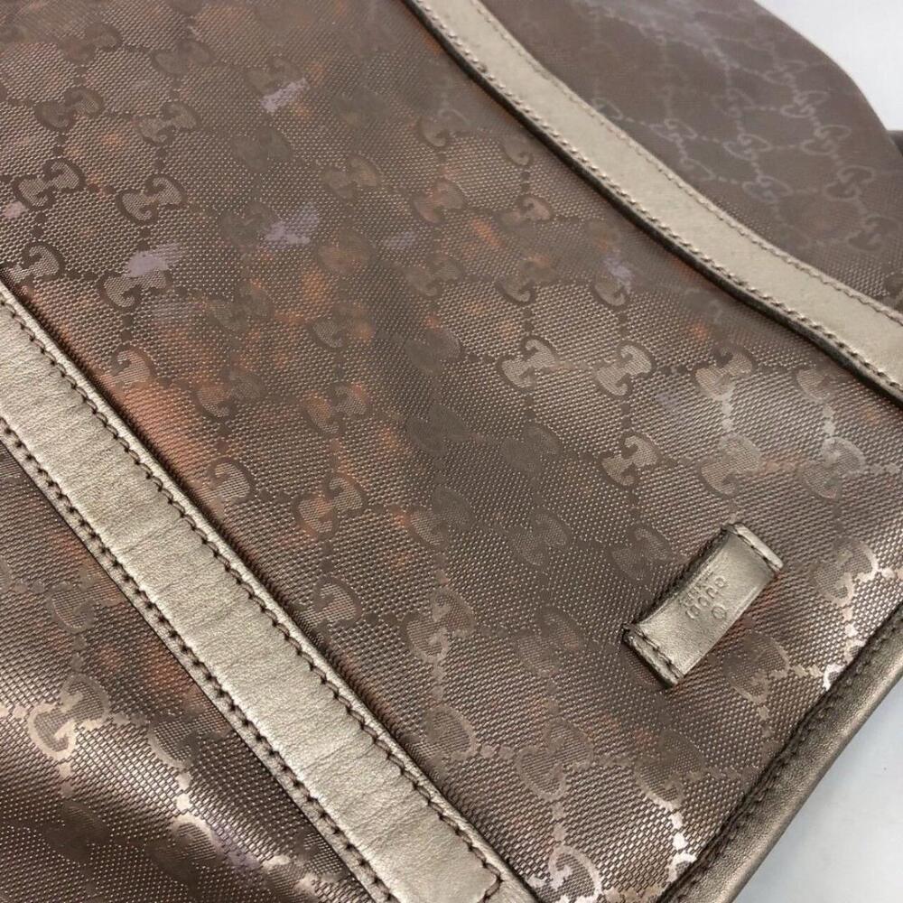 GUCCI Imprime Tote Bag Metallic Handbag - Picture 7 of 10